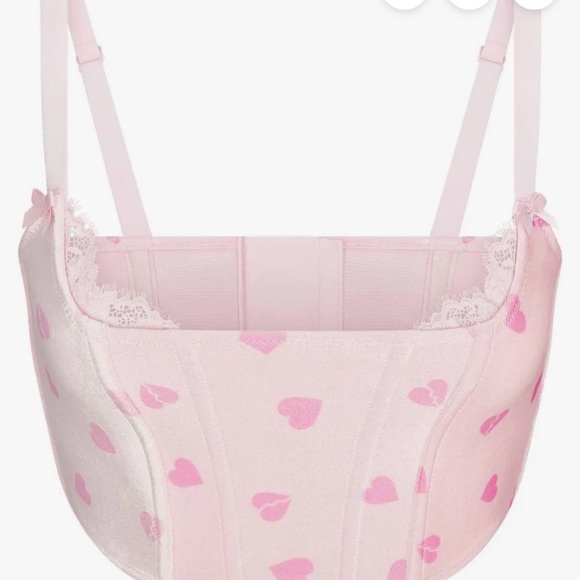 NWT Skims Velvet Lace Heart Breaker Bustier - Picture 2 of 5